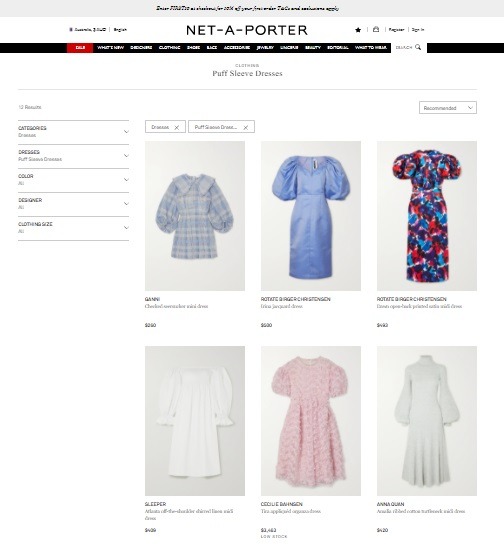 puff sleeve dress online store example net-a-porter