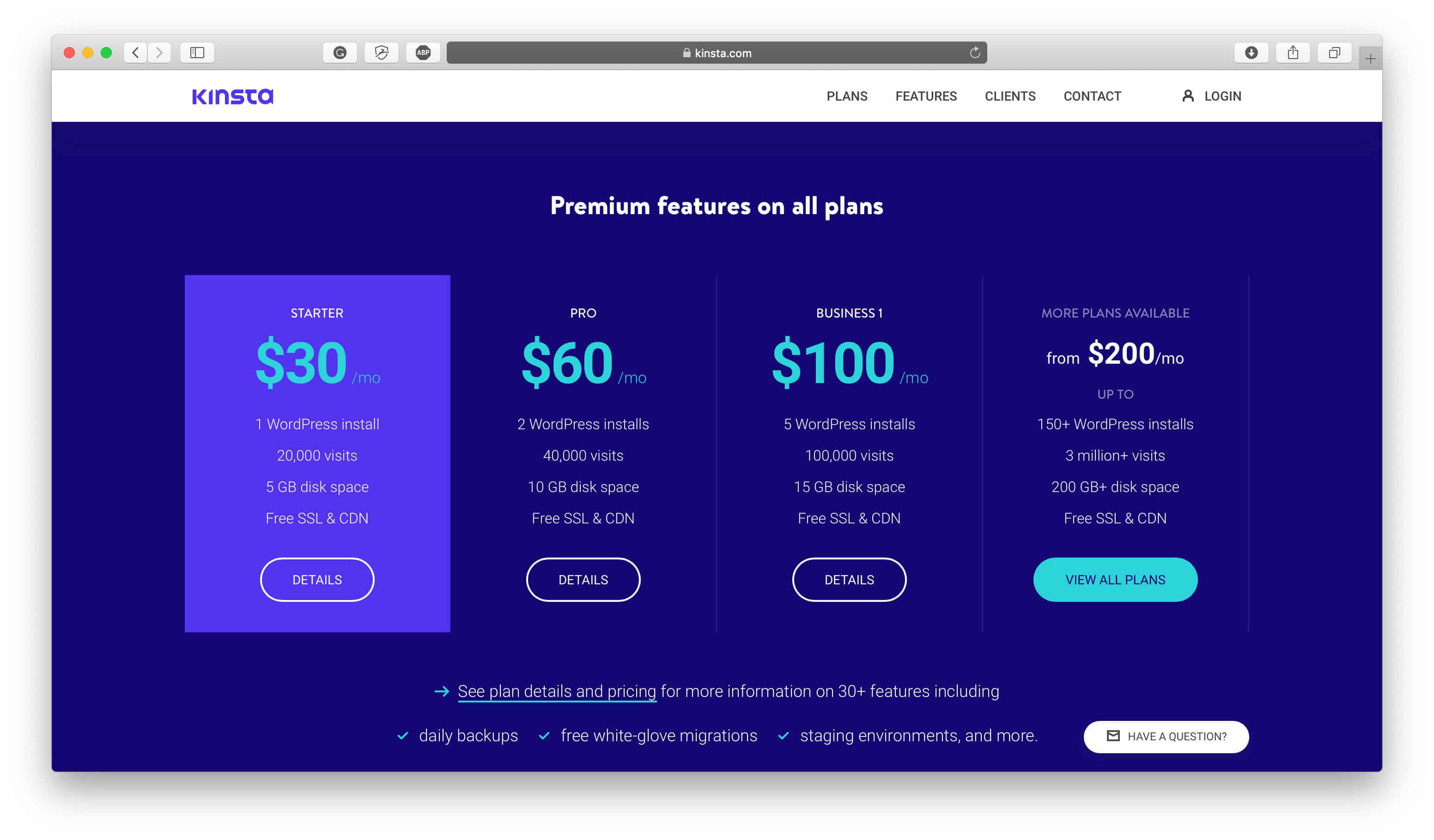 Kinsta Review Pricing