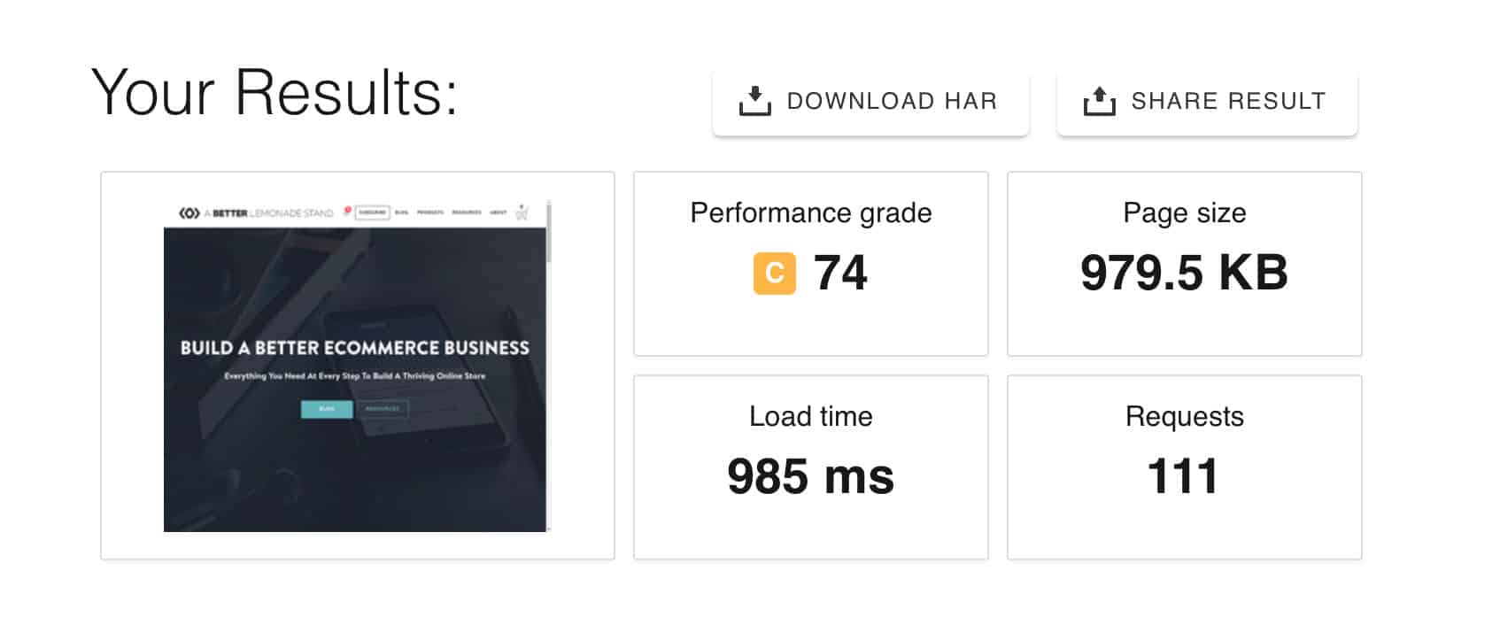 Pingdom Load Speed Test for Kinsta Website