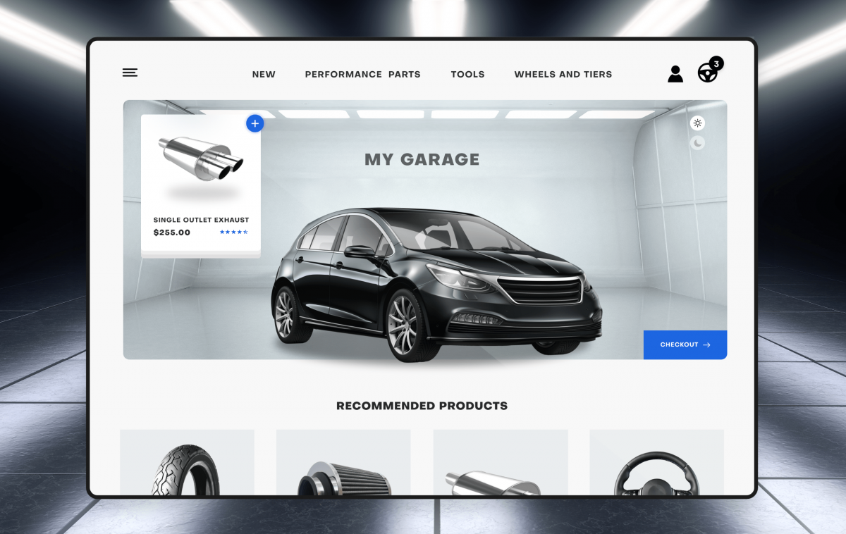 An example of B2B commerce seen on an automotive website.