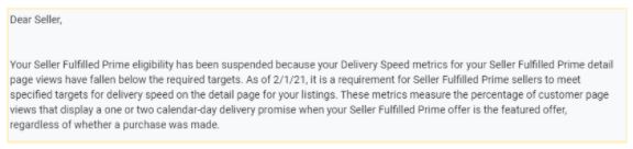 Seller Fulfilled Prime: Updated Learnings Regarding Amazon’s New Delivery Speed Metrics