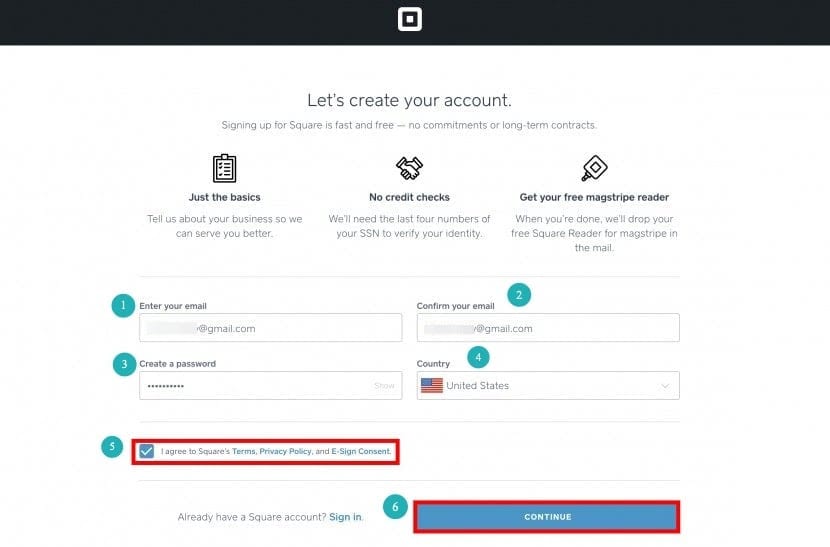 Step One: Create Your Square Account