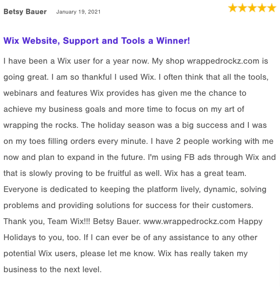 Wix reviews