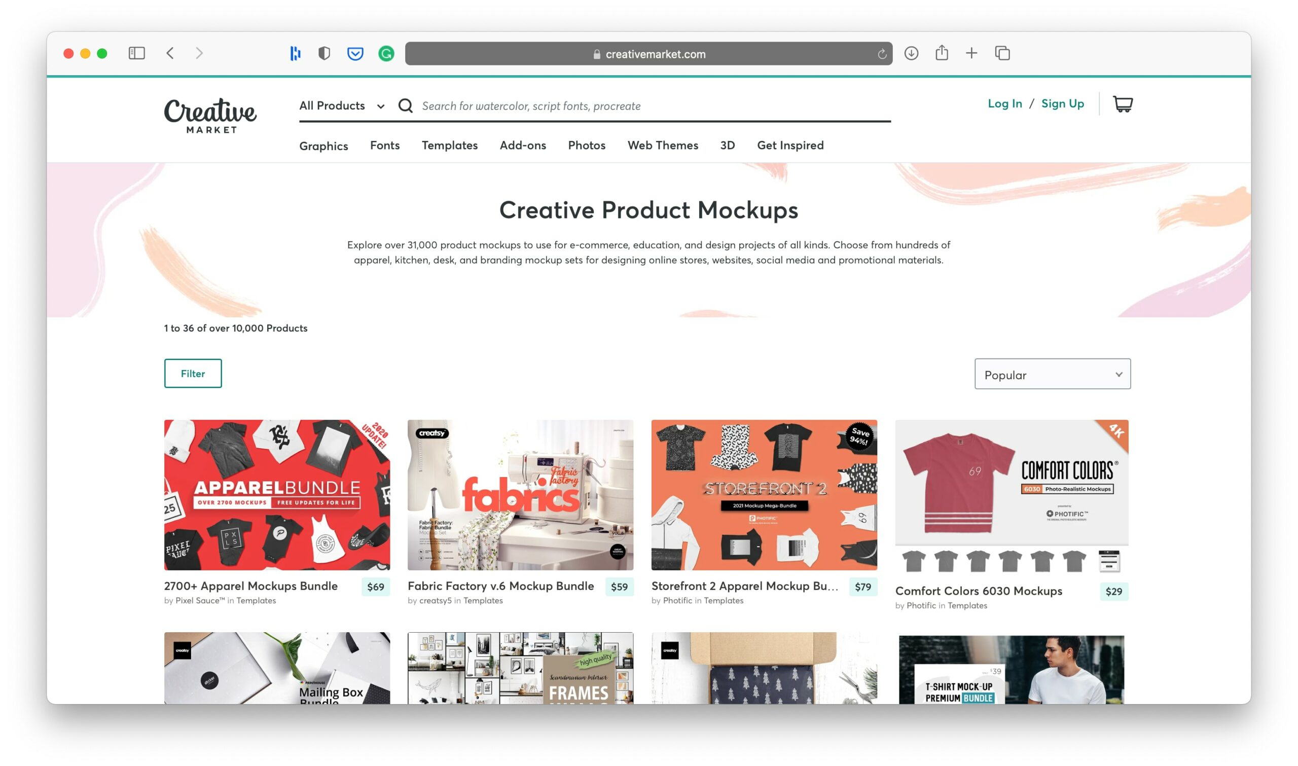 Creative Market Product Mock