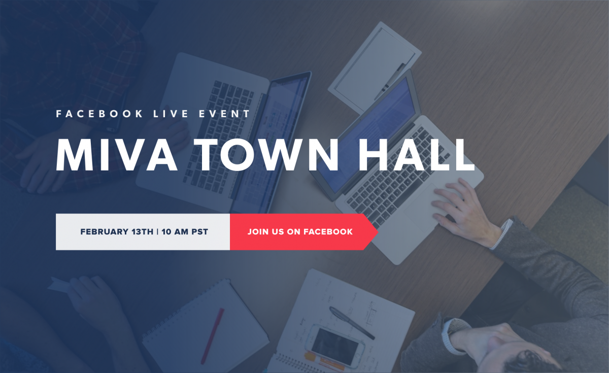 The Miva Town Hall Event Series offers merchants and partners a unique opportunity to hear about company news, software updates, and more.