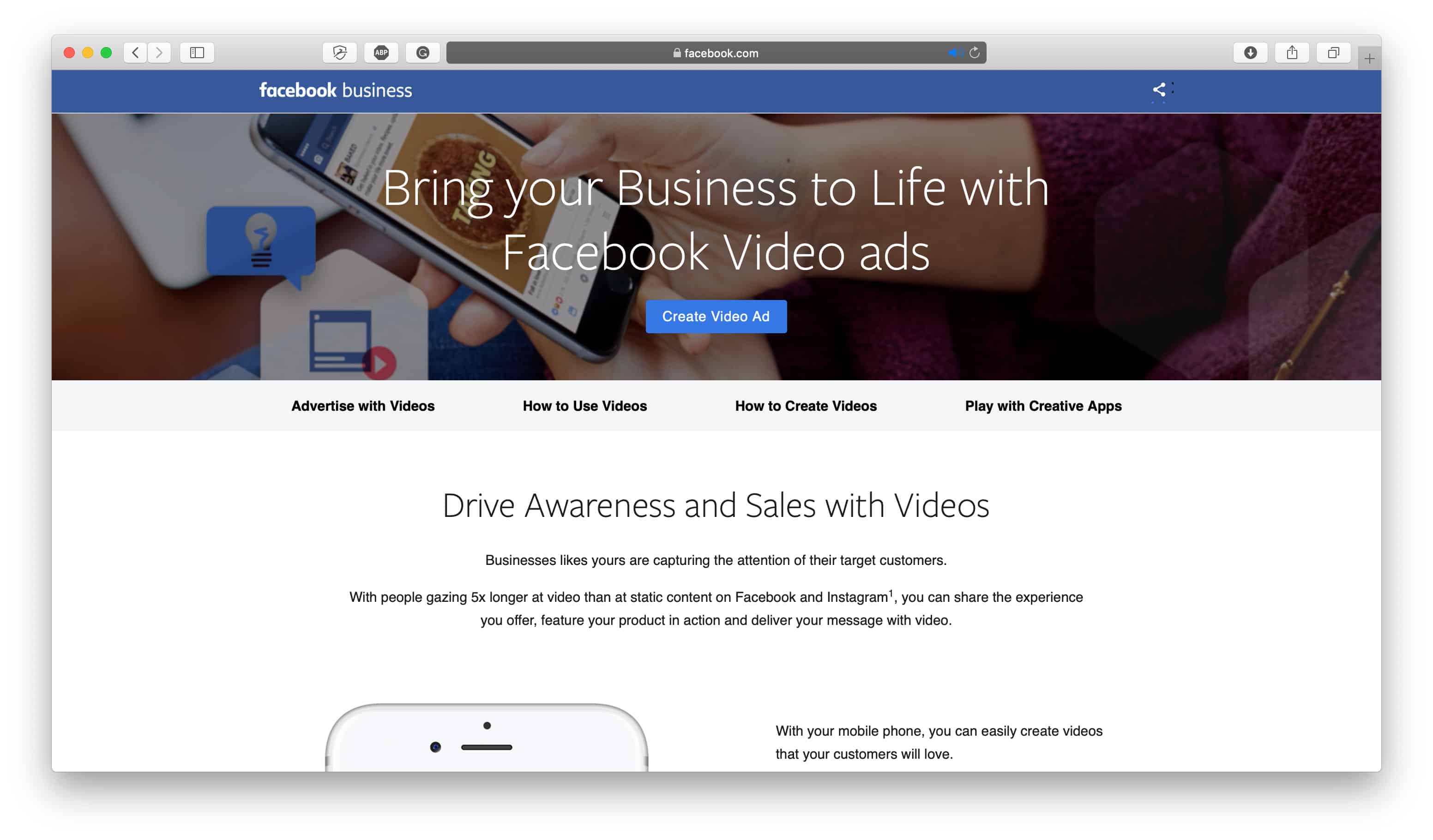 Facebook Marketing Video Ads