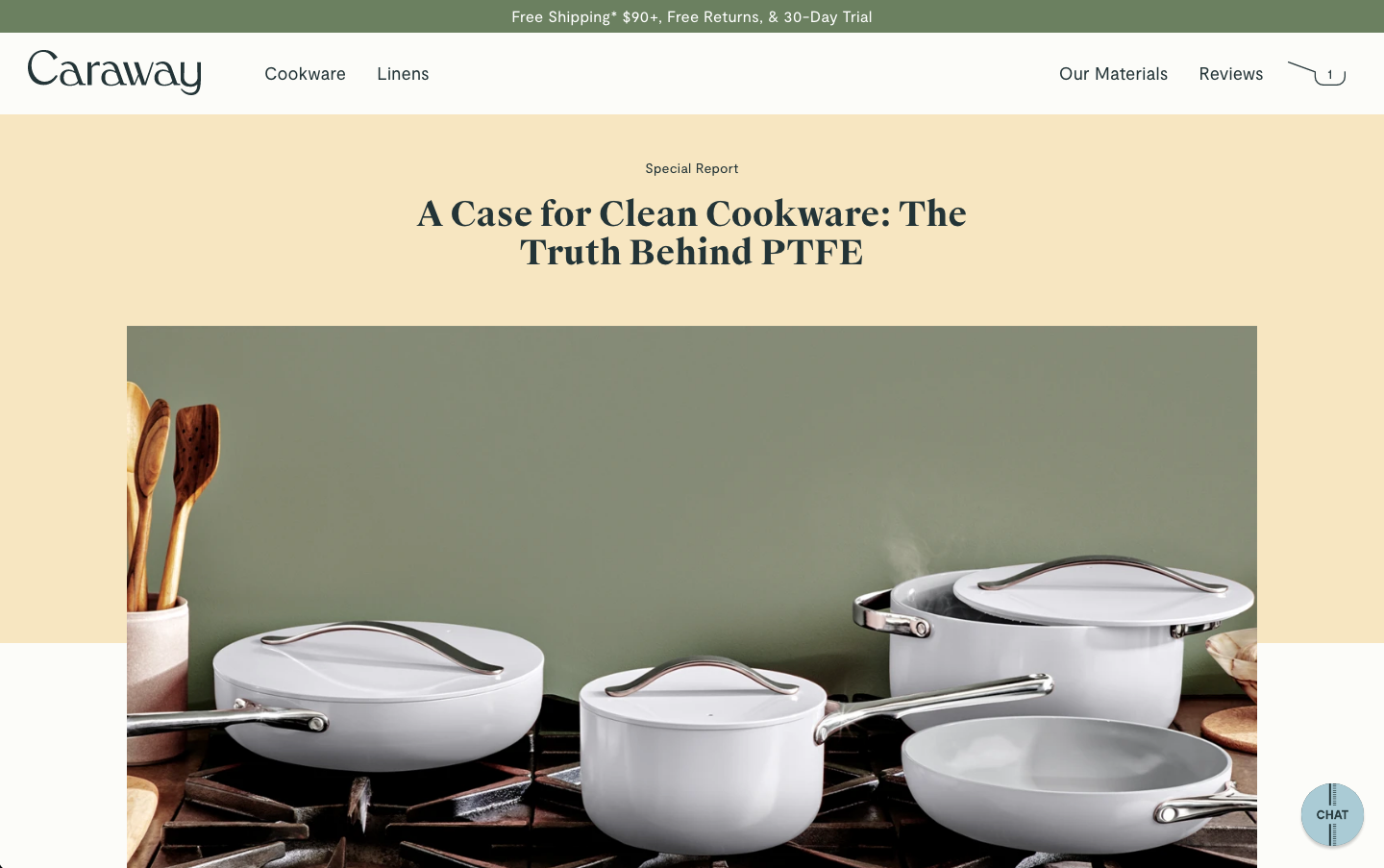 caraway blog article landing page