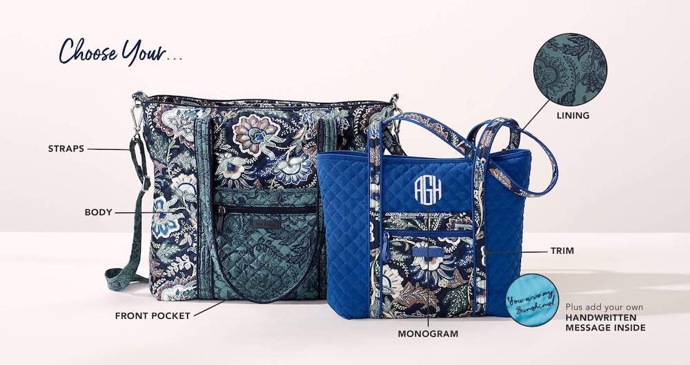 Vera Bradley Custom Products Example D2C Website