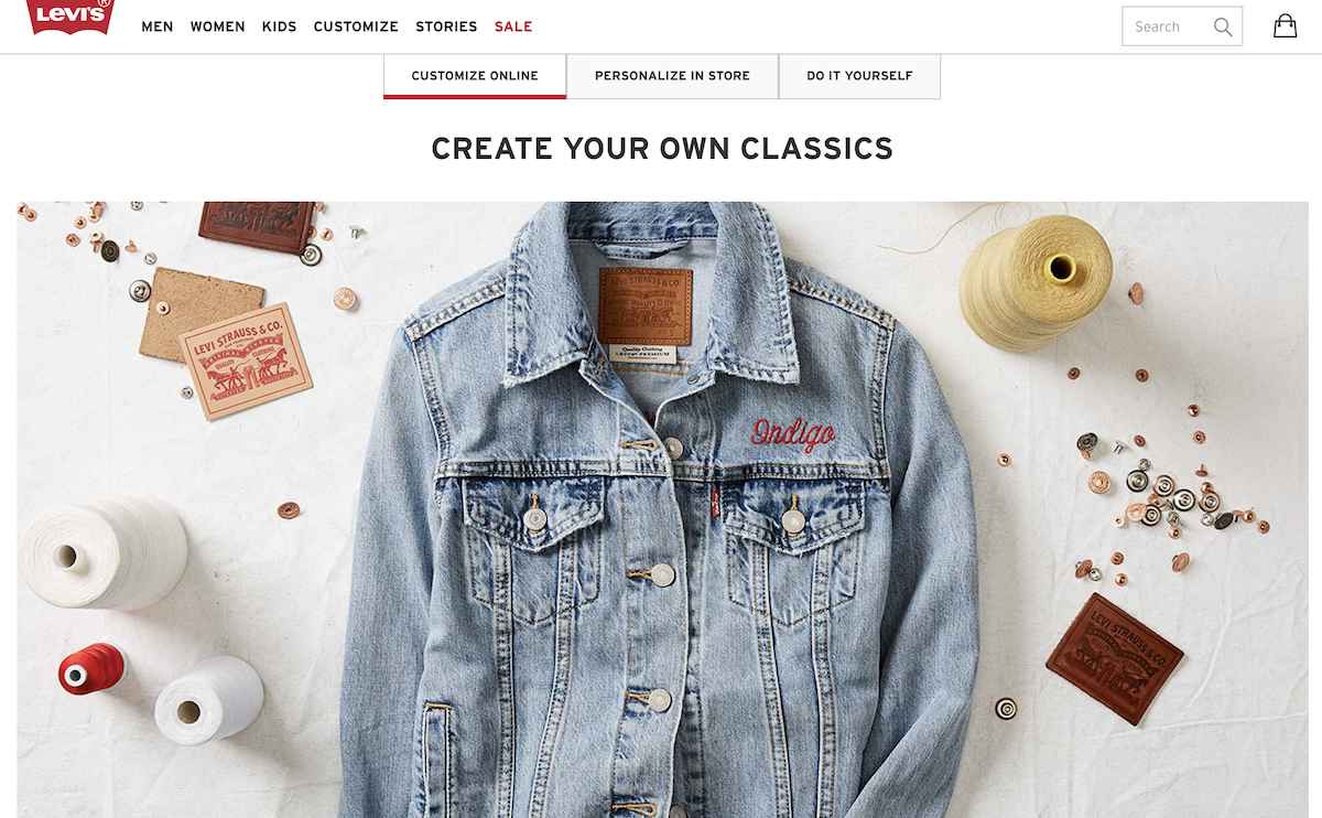 Levis Custom Online Salsify D2C Apparel Brands