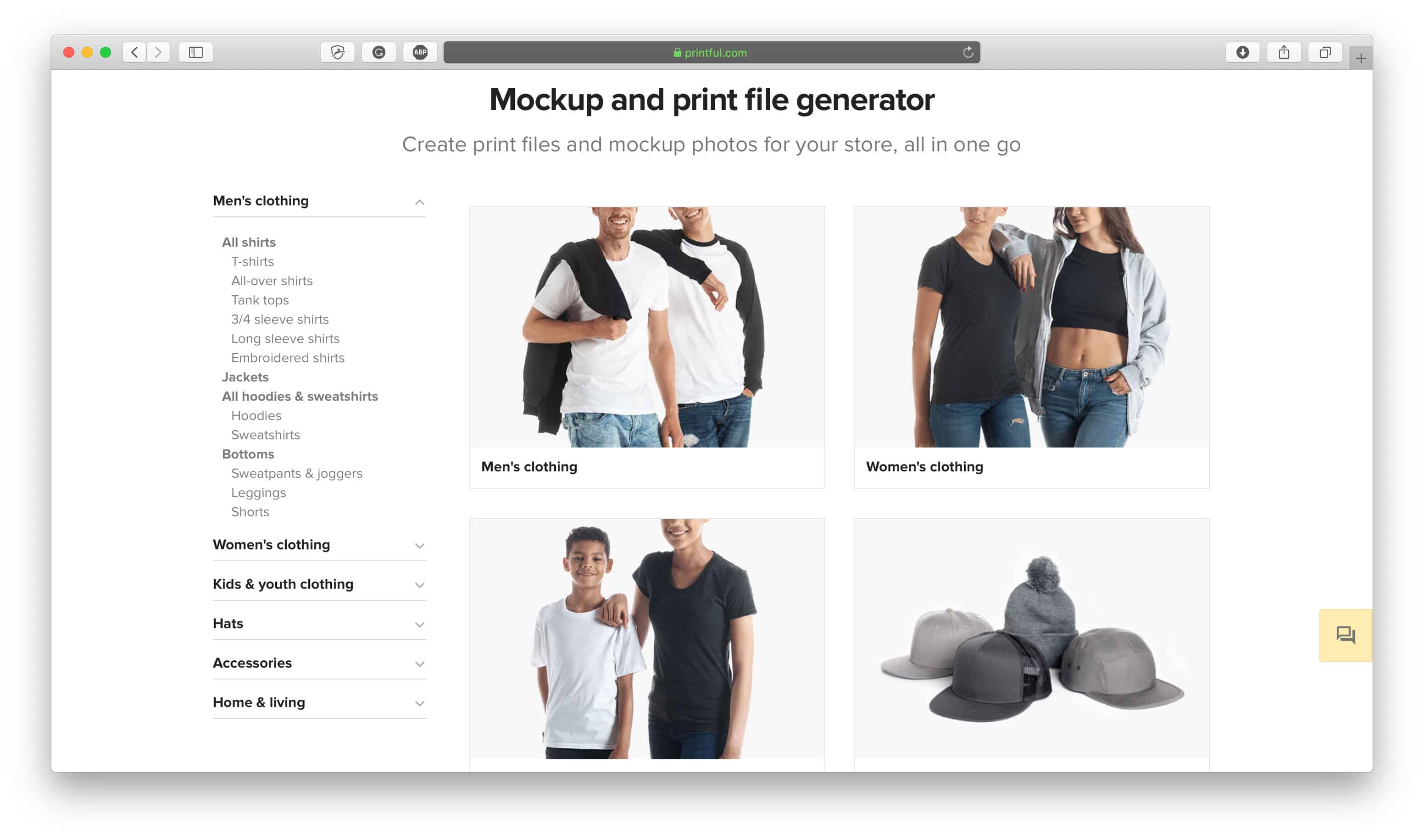 Printful Mockup File Generator