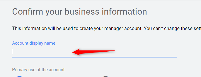 Setting the Account display name