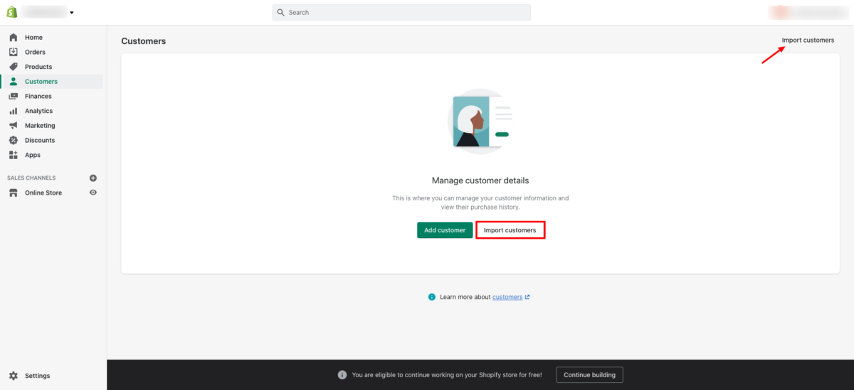 Import customers to Shopify