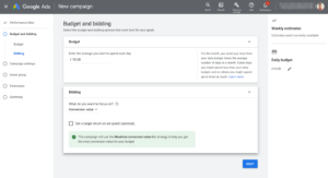 budget bidding options performance max campaigns
