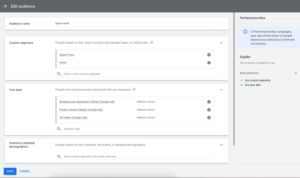 performance max audience signal selection