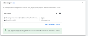 performance max audience signal