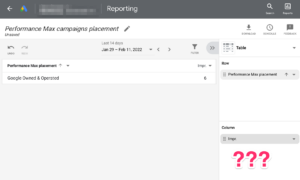 performance max campaign placement report