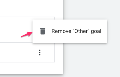 remove goal google campaign