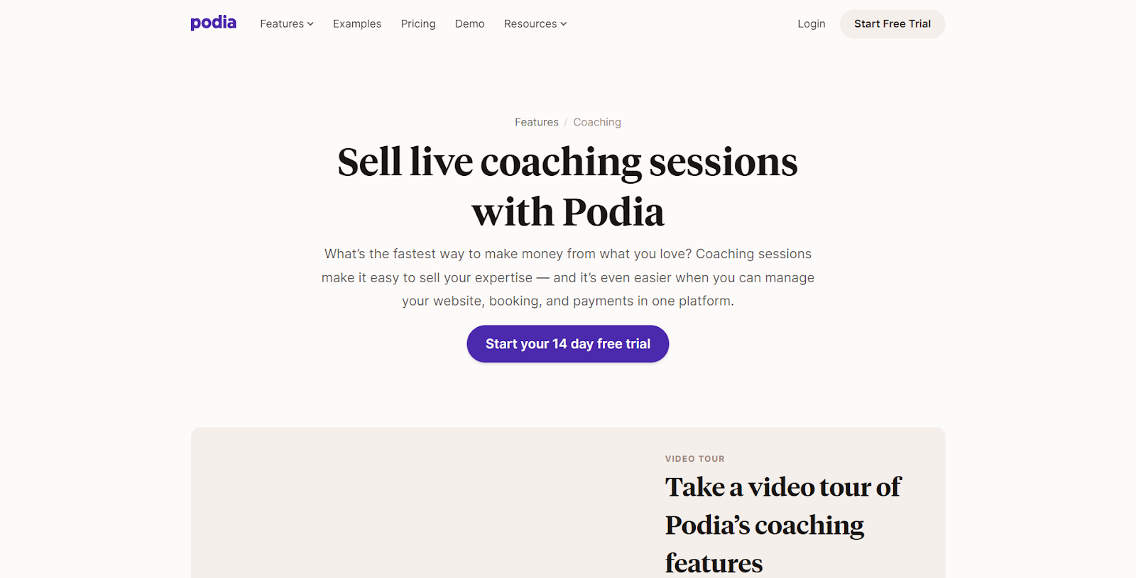 Podia Sell Coaching