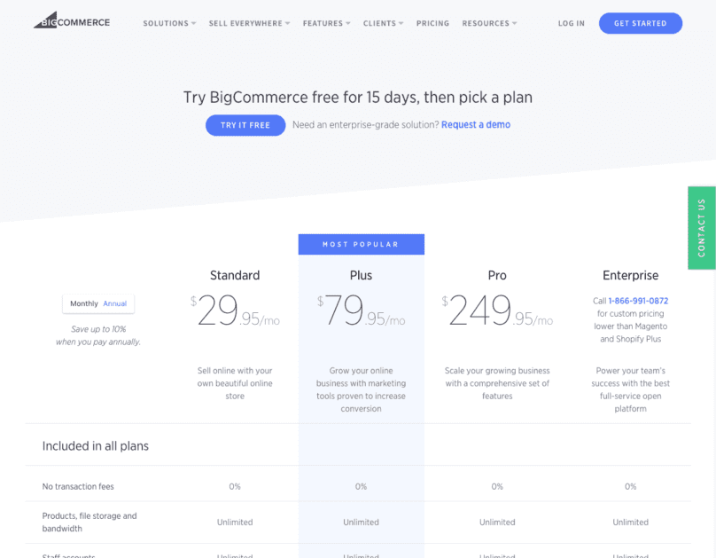 Bigcommerce Pricing