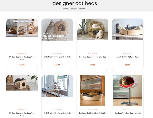 designer cat bed examples
