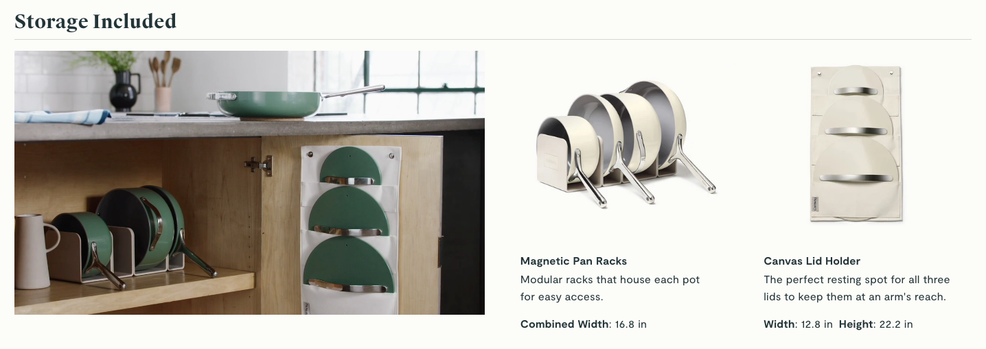 caraway product page storage