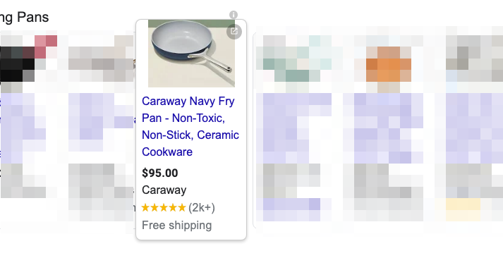 caraway google shopping product titles
