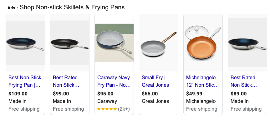 caraway google shopping product images