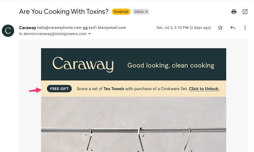 caraway special email offer