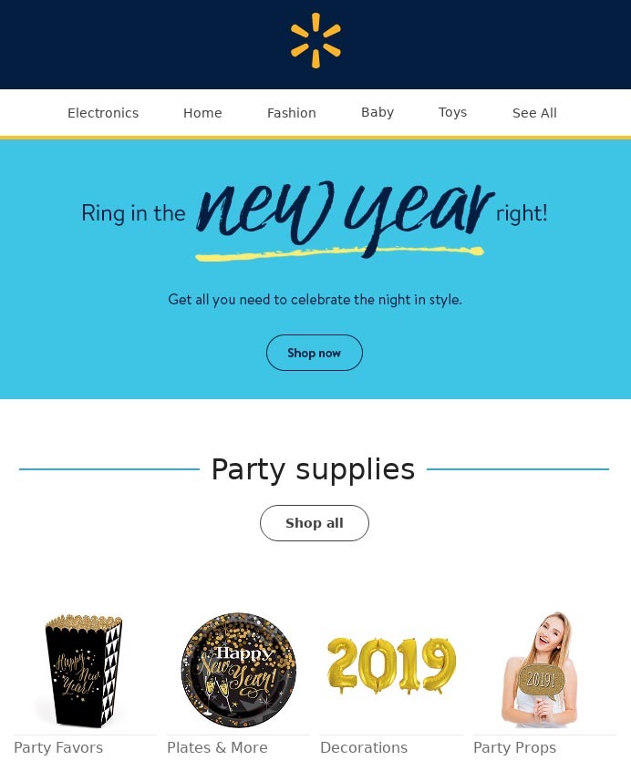 How Walmart uses email design for email marketing