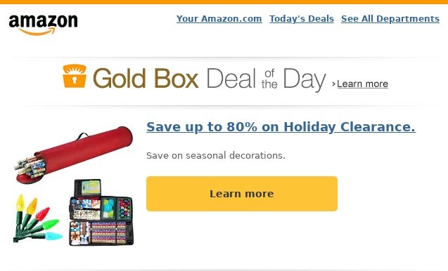 How Amazon uses email design in email marketing