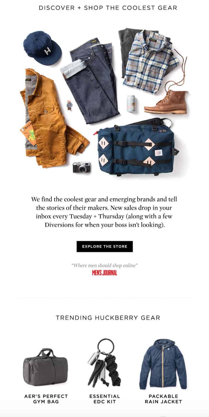 Ecommerce Welcome Email Example