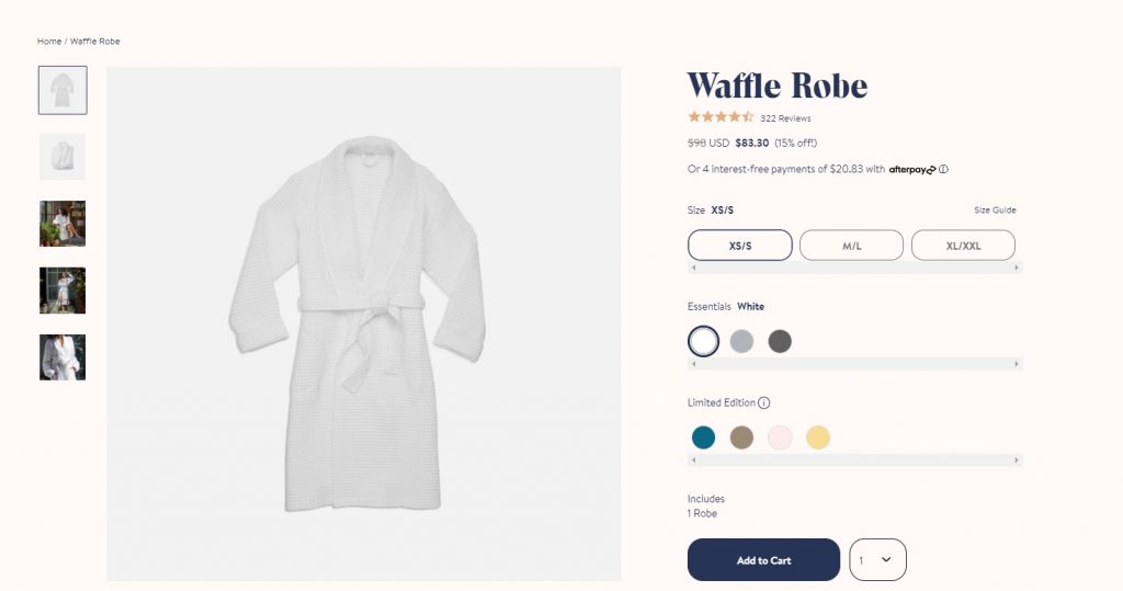 holiday shopping guide UX example