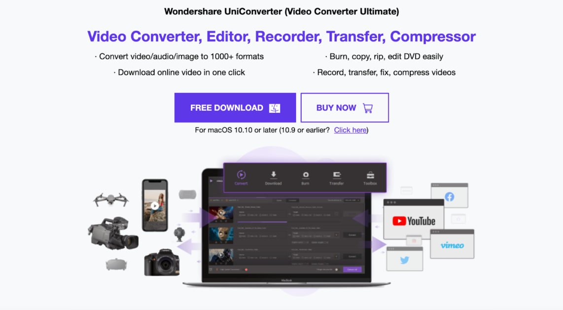 Wondershare Uniconverter video converter