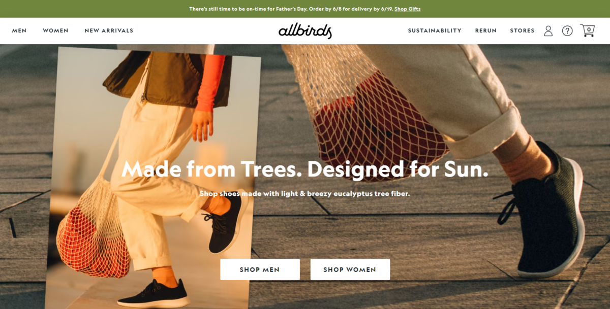 Allbirds Homepage
