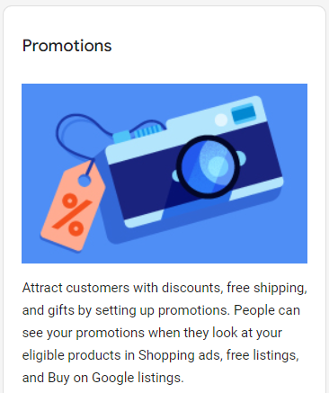 Google Merchant Center Promotions program