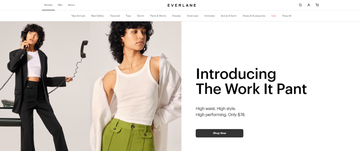 Everlane Homepage