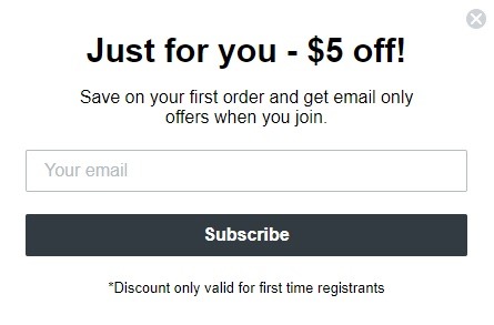 discount for new subscribers example