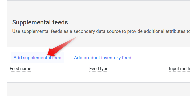 How to add a supplemental feed in Google Merchant Center