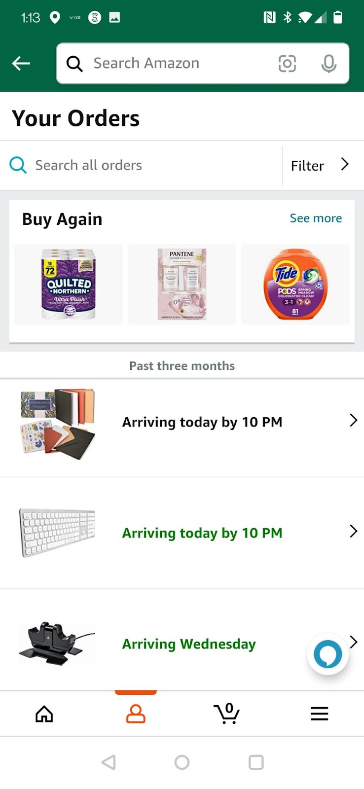 Amazon orders page in-app omnichannel retail examples Salsify