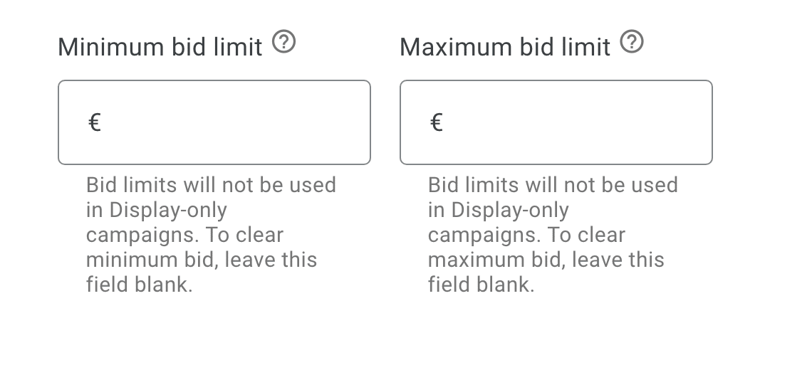 google portfolio bid strategy maximum bid limit