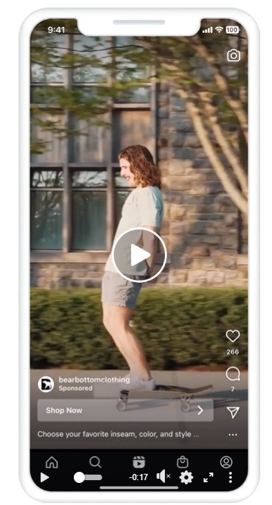 Instagram reel ad example